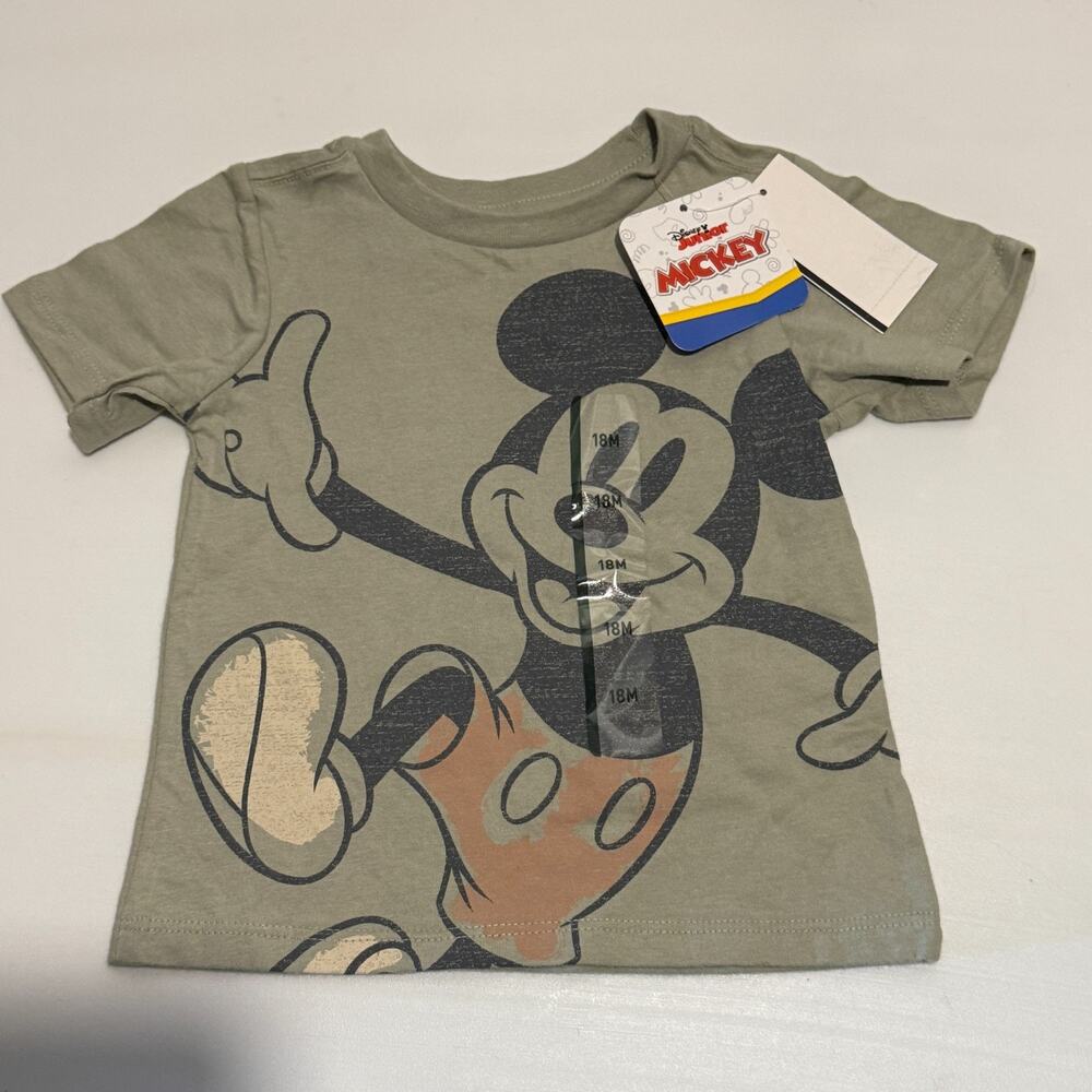 Disney Junior Baby Toddler Gray Mickey Tshirt 18 Months NWT